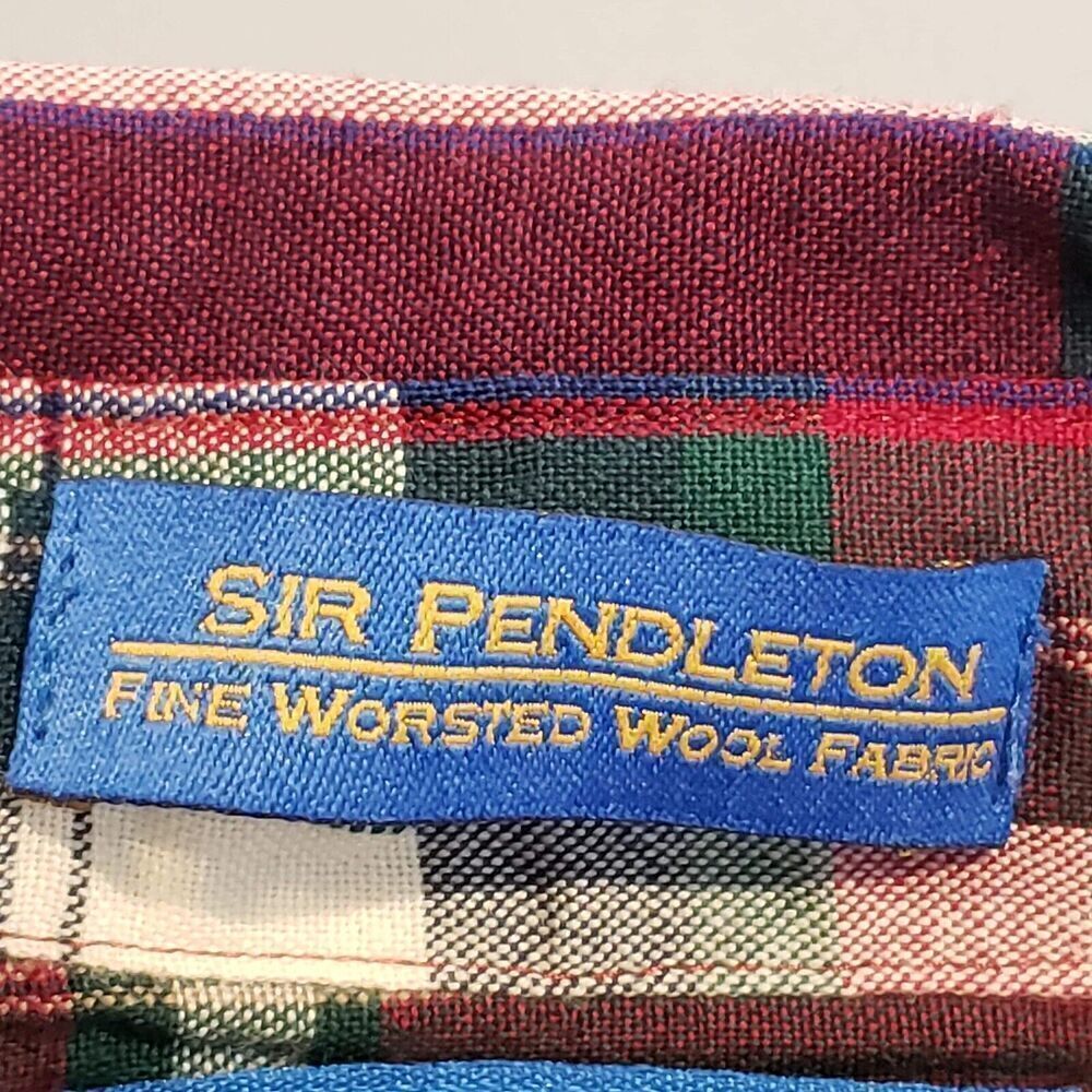 Pendleton Shirt Mens Vintage Board Wool Red Plaid Long Sleeve Button Down - Picture 5 of 9